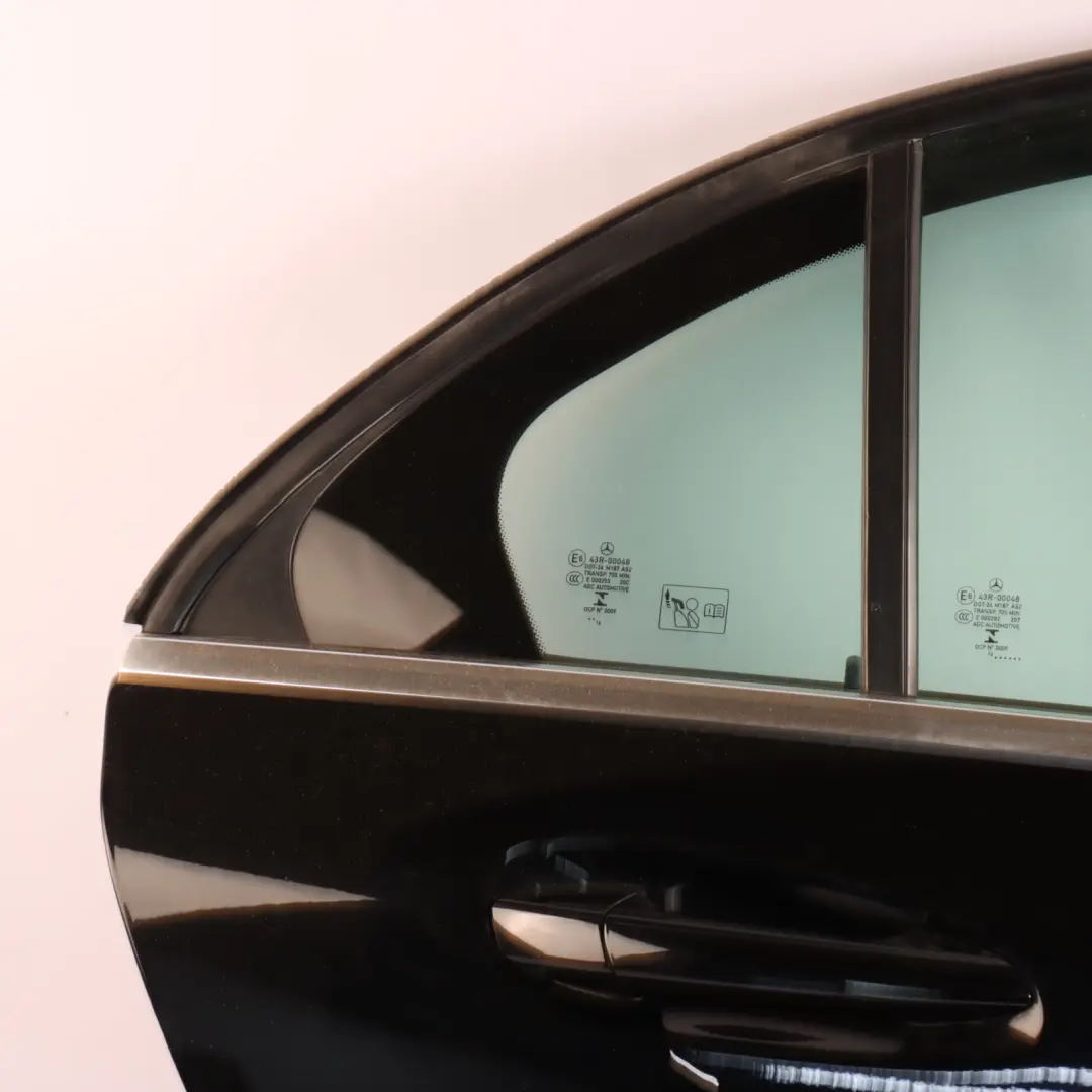 Door Rear Right O/S A-Class Kosmos Cosmic Black Metallic - 191 to Mercedes W176 with Part number A1767300205 Mercedes W176 Door Rear Right O/S A-Class Kosmos Cosmic Black Metallic - 191 - SKU A1767300205-COS - Part number A1767300205