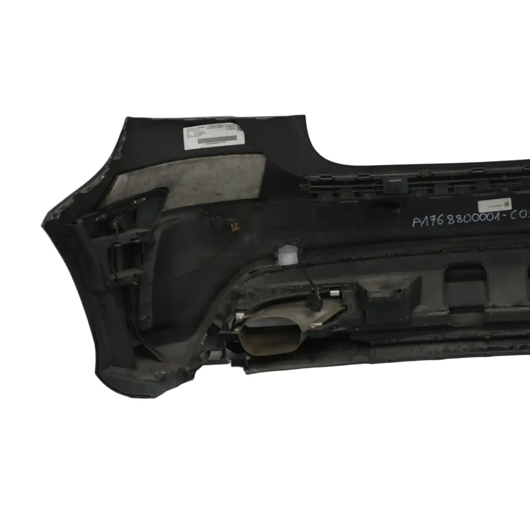 Bumper Rear Trim Panel Cover AMG Kosmos Cosmic Black Metallic 191 to Mercedes W176 with Part number A1768800001 Mercedes W176 Bumper Rear Trim Panel Cover AMG Kosmos Cosmic Black Metallic 191 - SKU A1768800001-COS1 - Part number A1768800001