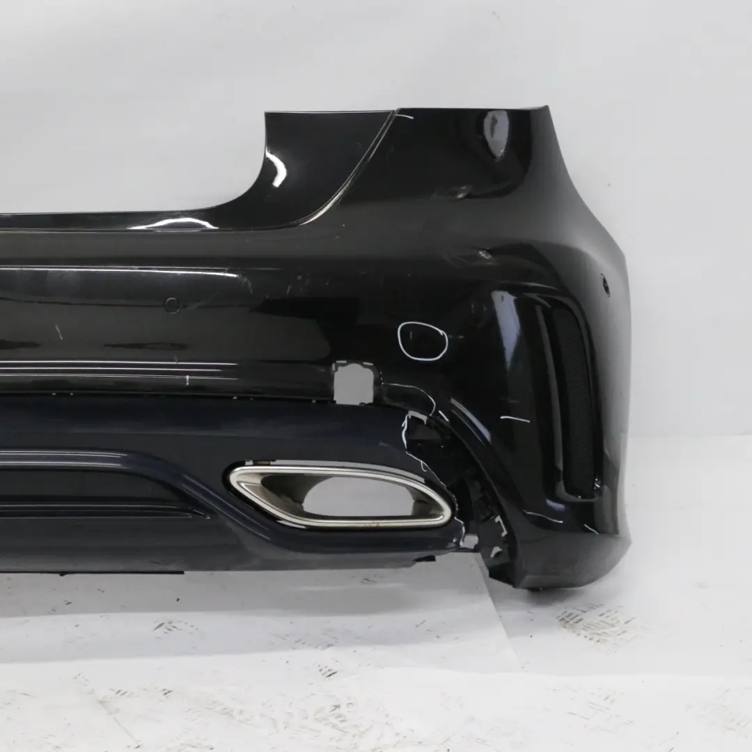 Bumper Rear Trim Panel Cover AMG Kosmos Cosmic Black Metallic 191 to Mercedes W176 with Part number A1768800001 Mercedes W176 Bumper Rear Trim Panel Cover AMG Kosmos Cosmic Black Metallic 191 - SKU A1768800001-COS1 - Part number A1768800001