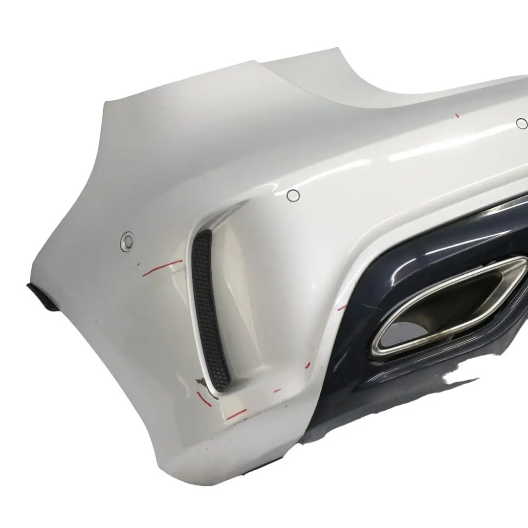 Zderzak Tylny AMG Polar Silver Srebrny Metalik - 761 do Mercedes W176 o numerze A1768800001 Mercedes W176 Zderzak Tylny AMG Polar Silver Srebrny Metalik - 761 - SKU A1768800001-PLS - Numer Części A1768800001