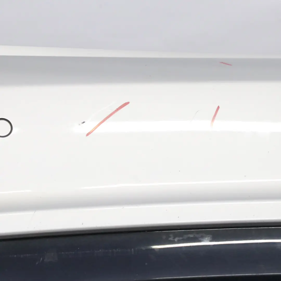 Bumper Rear Trim Panel Cover AMG Polar Silver Metallic - 761 to Mercedes W176 with Part number A1768800001 Mercedes W176 Bumper Rear Trim Panel Cover AMG Polar Silver Metallic - 761 - SKU A1768800001-PLS - Part number A1768800001