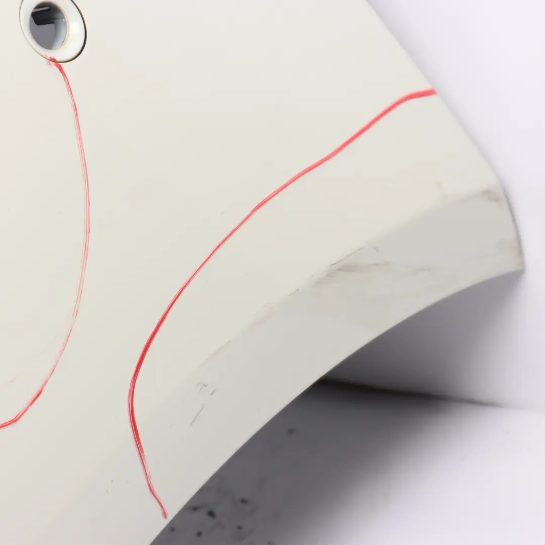 Mercedes W176 Bumper Rear Trim Panel AMG Bumper Covering Calcite White - 650 - SKU A1768800201-CW - Part number A1768800201