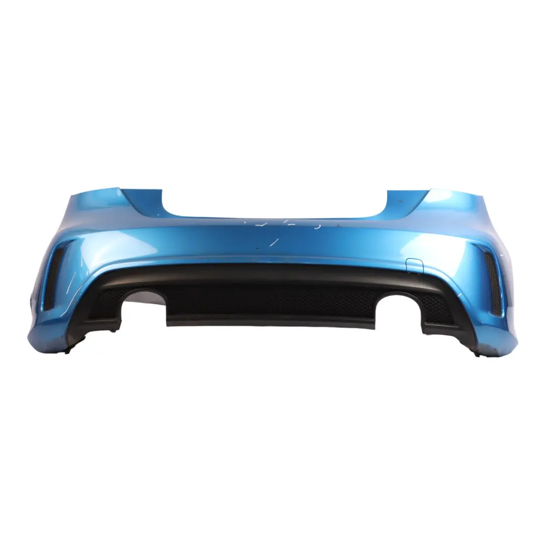 Bumper Rear Trim Panel AMG South Seas Blue Metallic - 162 to Mercedes W176 with Part number A1768805740 Mercedes W176 Bumper Rear Trim Panel AMG South Seas Blue Metallic - 162 - SKU A1768805740-SSB - Part number A1768805740