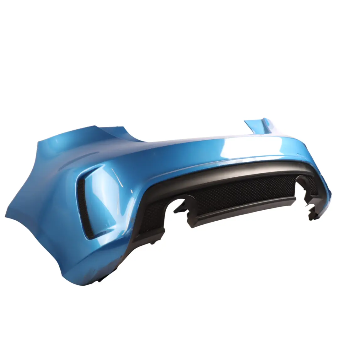 Bumper Rear Trim Panel AMG South Seas Blue Metallic - 162 to Mercedes W176 with Part number A1768805740 Mercedes W176 Bumper Rear Trim Panel AMG South Seas Blue Metallic - 162 - SKU A1768805740-SSB - Part number A1768805740