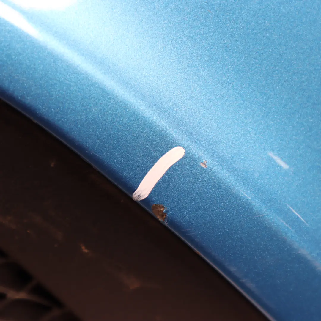 Bumper Rear Trim Panel AMG South Seas Blue Metallic - 162 to Mercedes W176 with Part number A1768805740 Mercedes W176 Bumper Rear Trim Panel AMG South Seas Blue Metallic - 162 - SKU A1768805740-SSB - Part number A1768805740