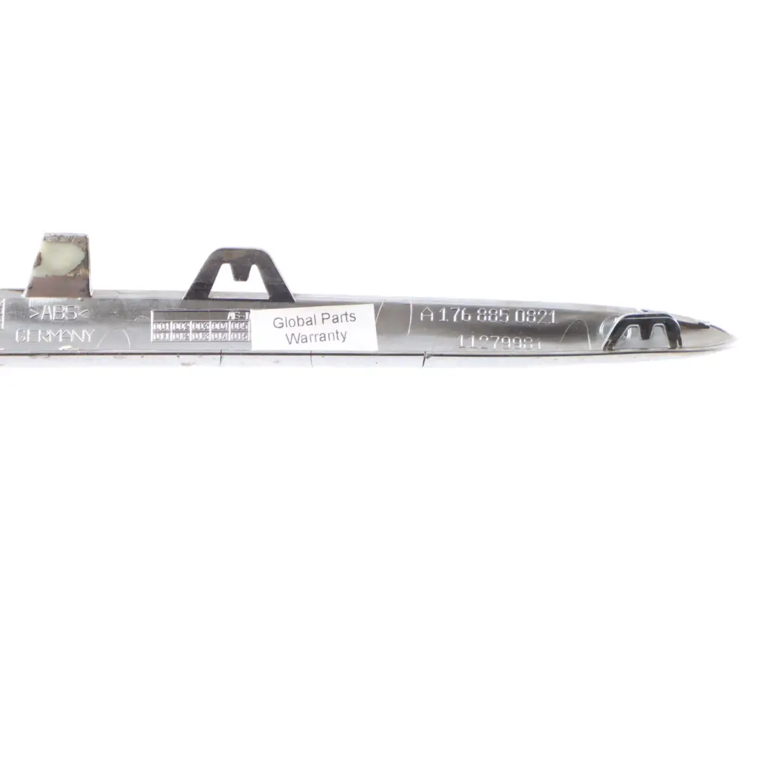 Bumper Grille Trim Panel Front Centre Chrome to Mercedes W176 with Part number A1768850821 Mercedes W176 Bumper Grille Trim Panel Front Centre Chrome - SKU A1768850821 - Part number A1768850821