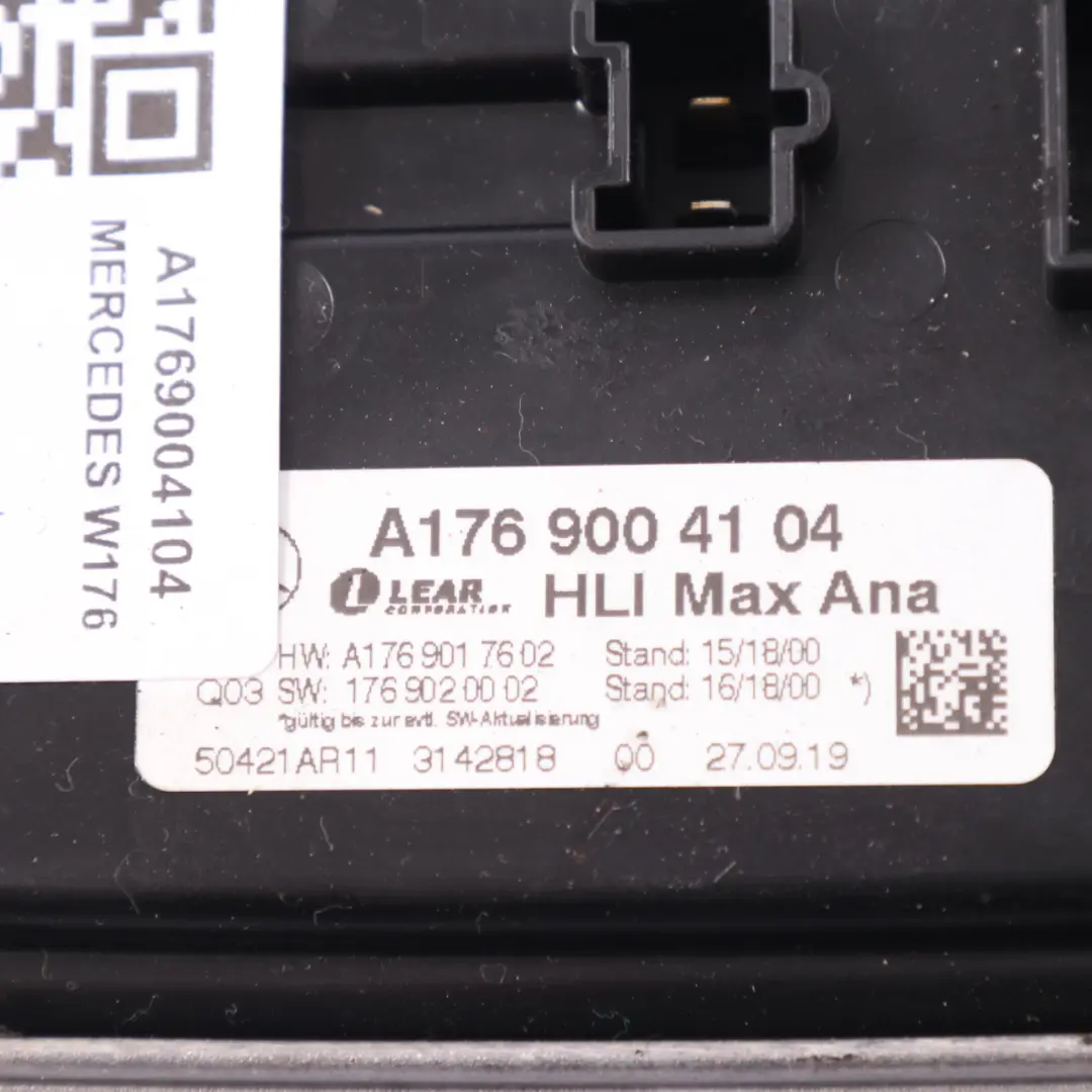 Modulo fari Unità di controllo per Mercedes W176 con numero di parte A1769004104 Mercedes W176 Modulo fari Unità di controllo - SKU A1769004104 - Numero di parte A1769004104