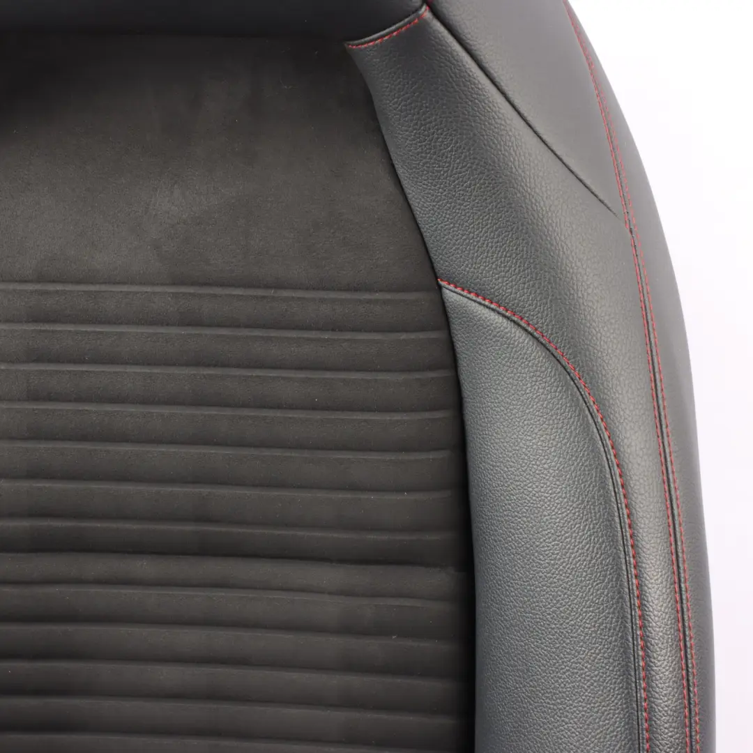 Front Seat Sport Right O/S Heated Fabric Leather Black Red Threads to Mercedes W176 with Part number A1769106407 Mercedes W176 Front Seat Sport Right O/S Heated Fabric Leather Black Red Threads - SKU A1769106407-3 - Part number A1769106407