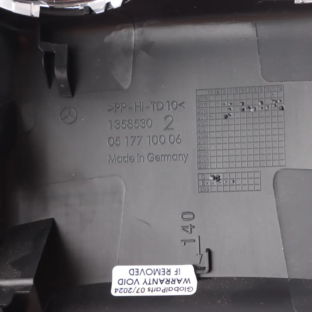 Console centrale aria posteriore Dash bocchette ugello per Mercedes W177 con numero di parte A1776803701 Mercedes W177 Console centrale aria posteriore Dash bocchette ugello - SKU A1776803701-3 - Numero di parte A1776803701