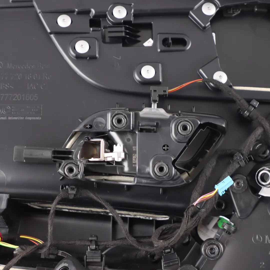 Front Door Card Mercedes W177 Right O/S Trim Panel Cover Imitation Leather Black to with Part number A1777208005 Front Door Card Mercedes W177 Right O/S Trim Panel Cover Imitation Leather Black - SKU A1777208005-1 - Part number A1777208005