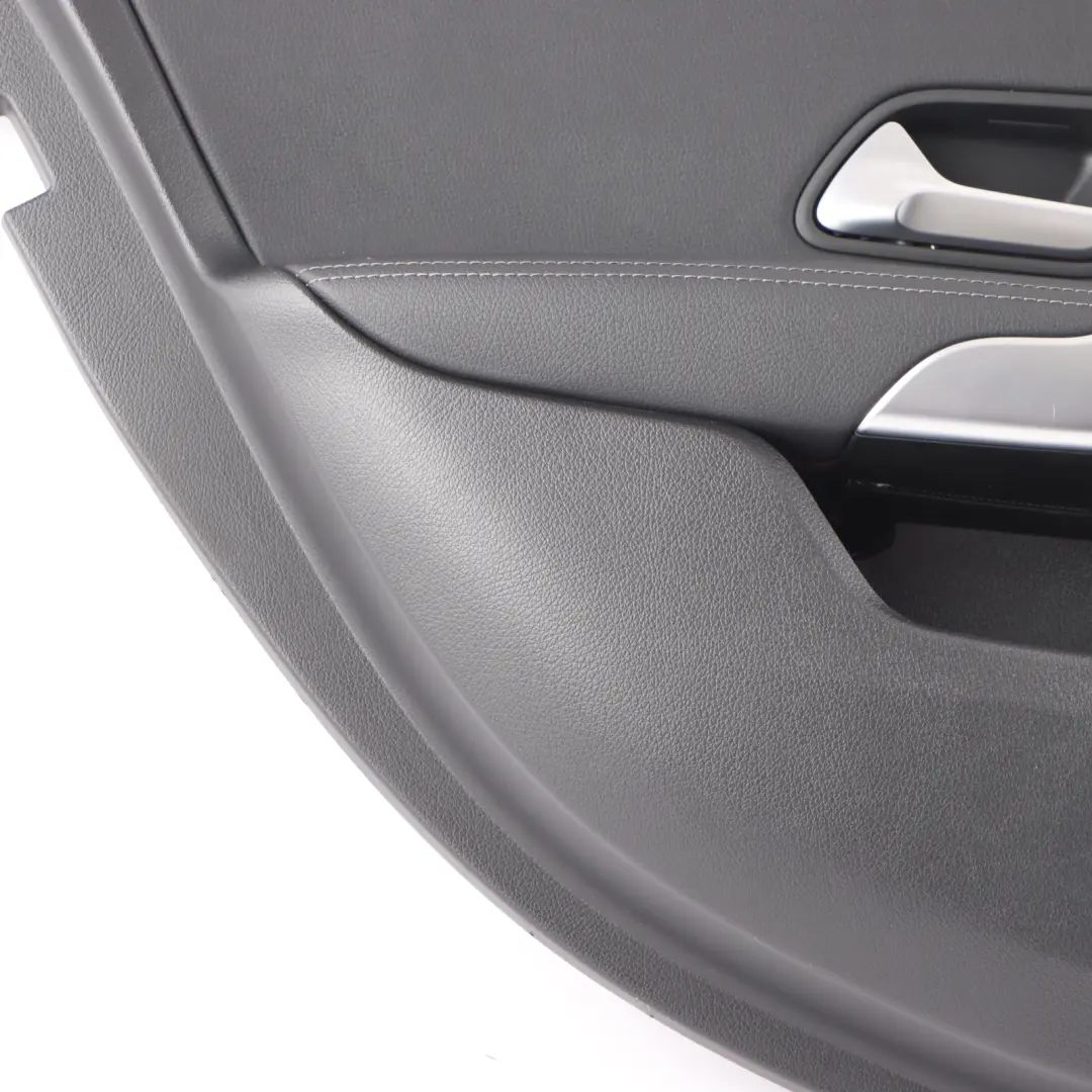 Mercedes W177 Door Card Cover Rear Left N/S Trim Panel Black Leather - SKU A1777301102-1 - Part number A1777301102