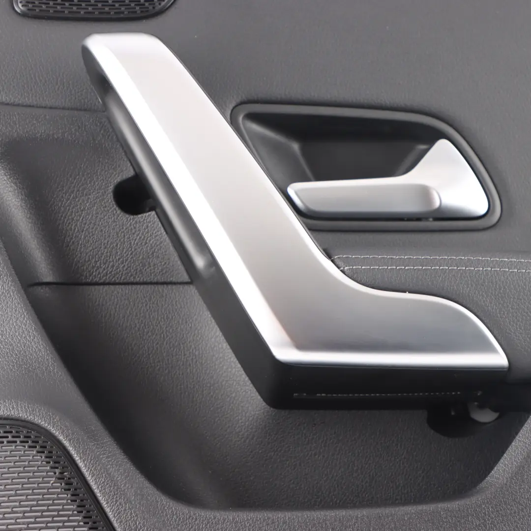 Door Card Cover Rear Right O/S Panel Black Leather to Mercedes W177 with Part number A1777301202 Mercedes W177 Door Card Cover Rear Right O/S Panel Black Leather - SKU A1777301202-1 - Part number A1777301202