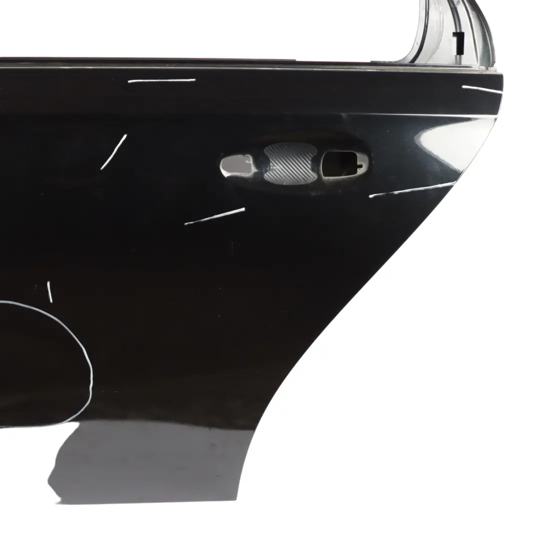 Door Rear Left N/S A-Class Kosmos Cosmic Black Metallic - 191 to Mercedes W177 with Part number A1777301300 Mercedes W177 Door Rear Left N/S A-Class Kosmos Cosmic Black Metallic - 191 - SKU A1777301300-KB - Part number A1777301300