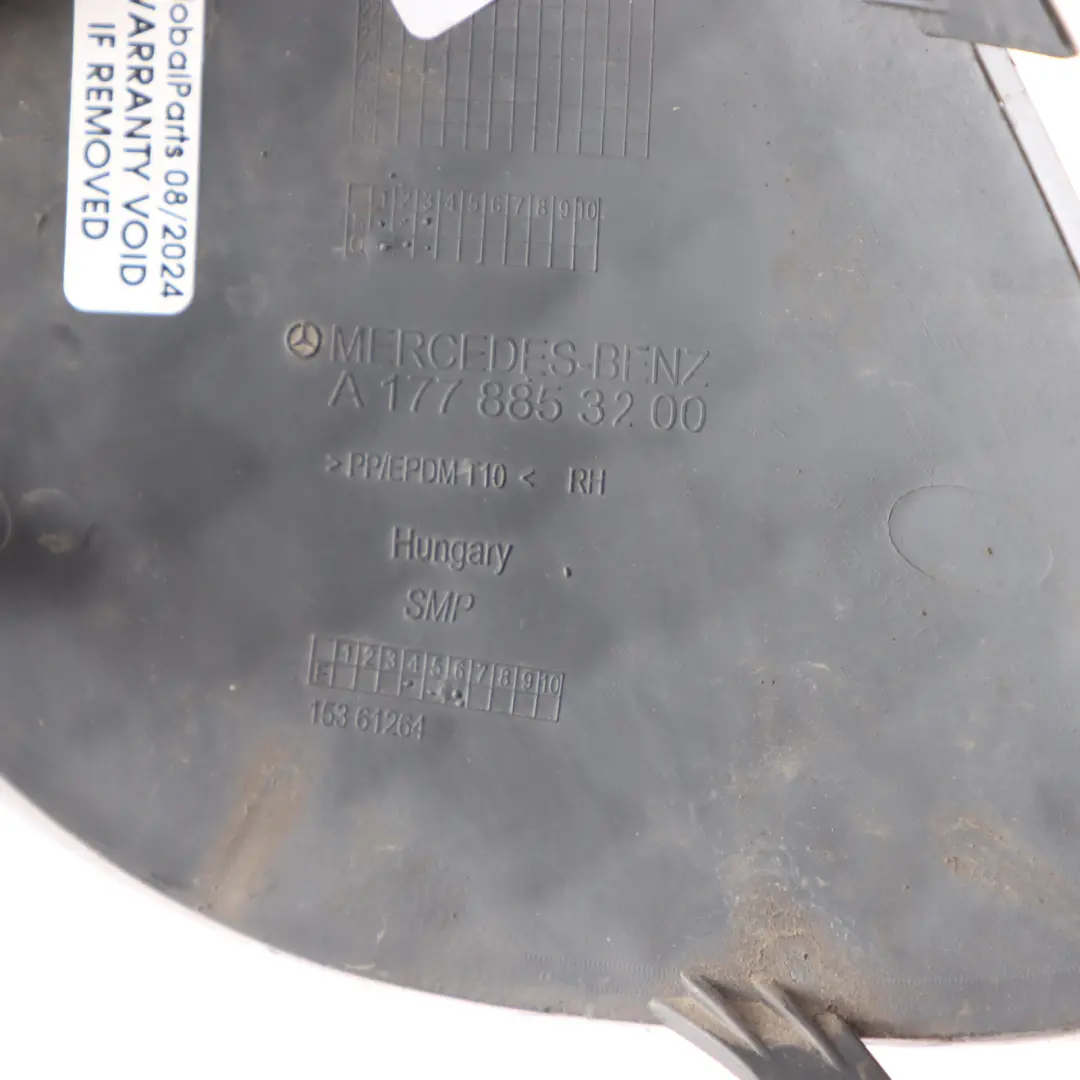 Front Bumper Lower Right O/S Cover Panel Insert to Mercedes W177 with Part number A1778853200 Mercedes W177 Front Bumper Lower Right O/S Cover Panel Insert - SKU A1778853200 - Part number A1778853200