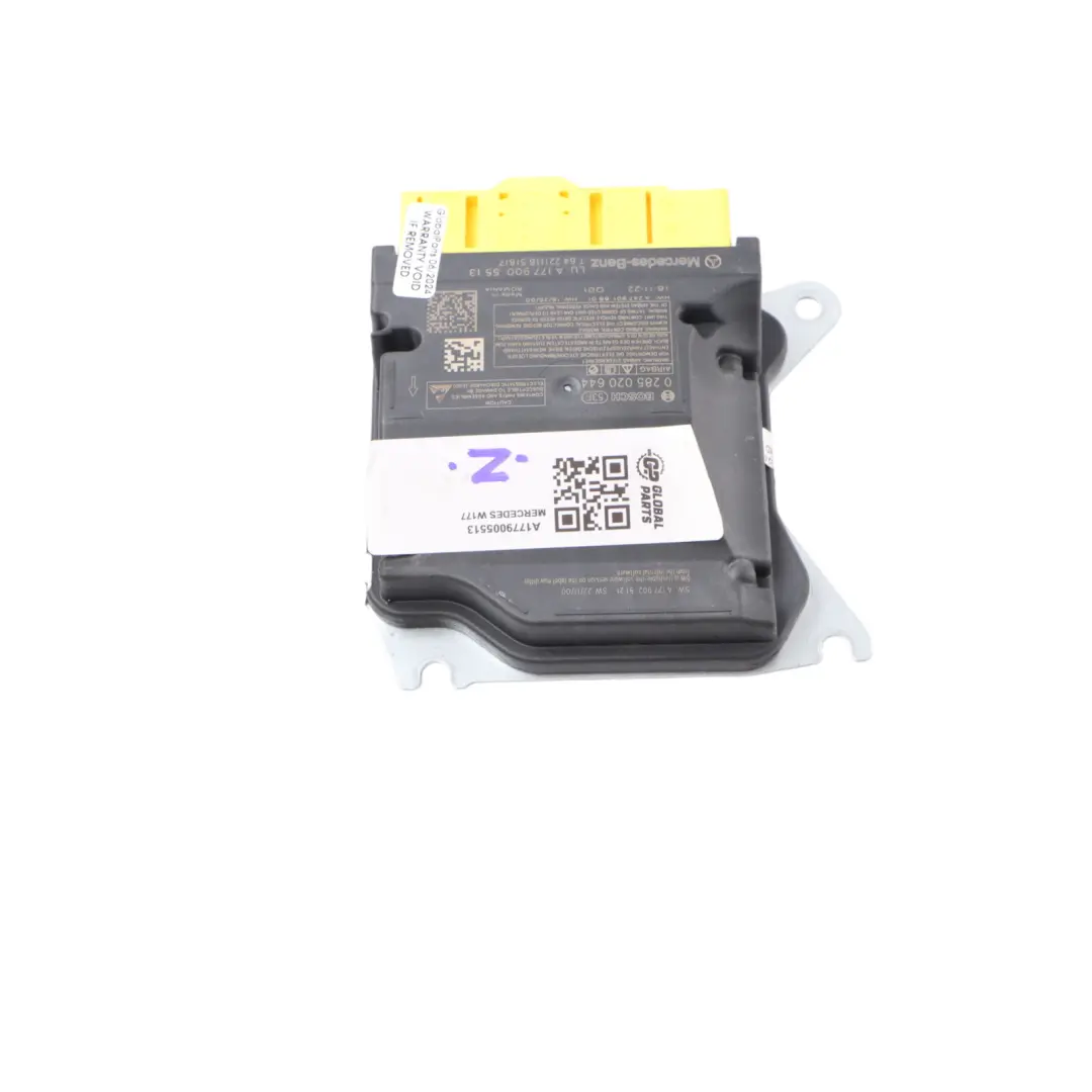 Airbag Module Mercedes C118 W177 W247 Front Air Bag Control Unit ECU to with Part number A1779005513 Airbag Module Mercedes C118 W177 W247 Front Air Bag Control Unit ECU - SKU A1779005513 - Part number A1779005513