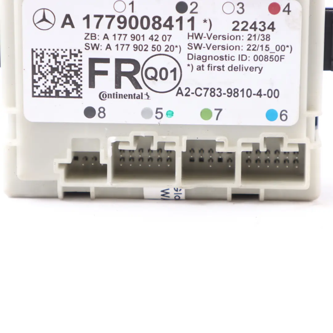 Door Module Mercedes C118 W177 H243 Front Right O/S Door Control to with Part number A1779008411 Door Module Mercedes C118 W177 H243 Front Right O/S Door Control - SKU A1779008411 - Part number A1779008411