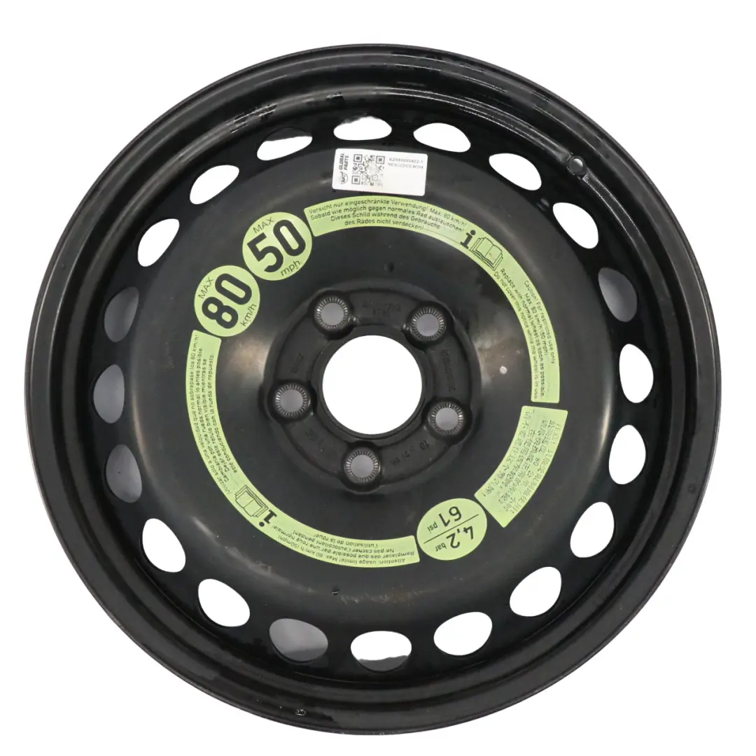 Mercedes W204 Spare Wheel Steel R17 3,5J 17" ET:20 - SKU A2044000402-1 - Part number A2044000402