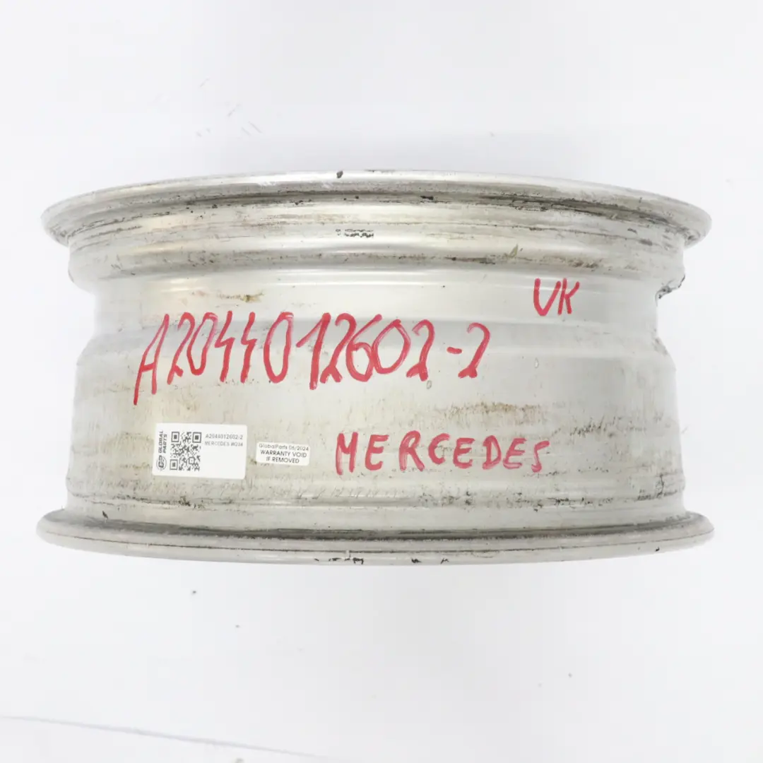 Rim Mercedes W204 7 Hole Disc Alloy 16" 7J ET:43 to Wheel with Part number A2044012602 Wheel Rim Mercedes W204 7 Hole Disc Alloy 16" 7J ET:43 - SKU A2044012602-2 - Part number A2044012602