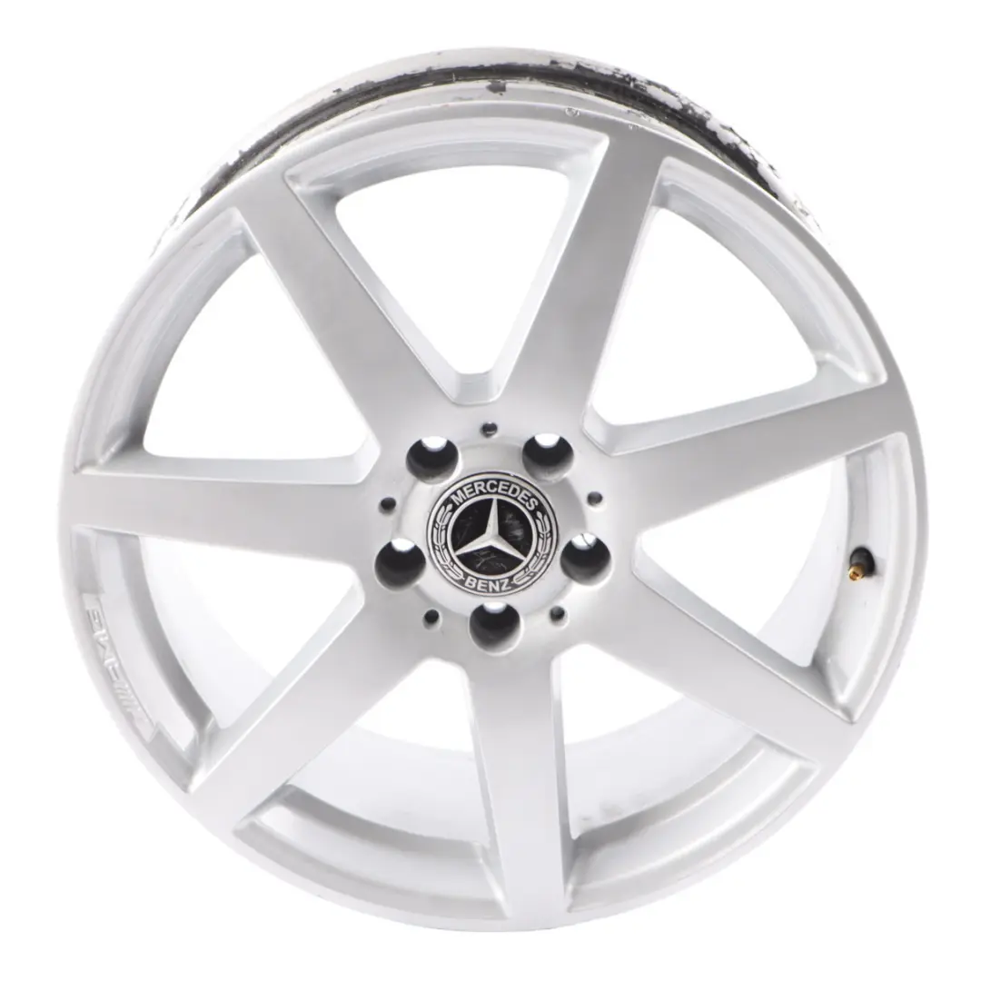 Mercedes W204 7-Spoke AMG Front Black Alloy Wheel Rim 18" 8J ET:50 - SKU A2044019802-7 - Part number A2044019802