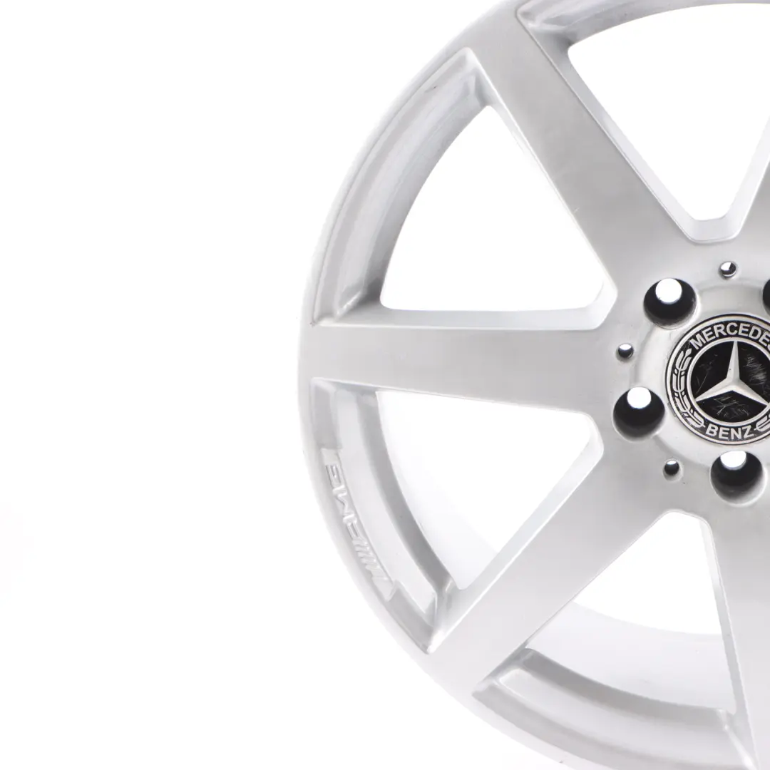 7-Spoke AMG Front Black Alloy Wheel Rim 18" 8J ET:50 to Mercedes W204 with Part number A2044019802 Mercedes W204 7-Spoke AMG Front Black Alloy Wheel Rim 18" 8J ET:50 - SKU A2044019802-7 - Part number A2044019802