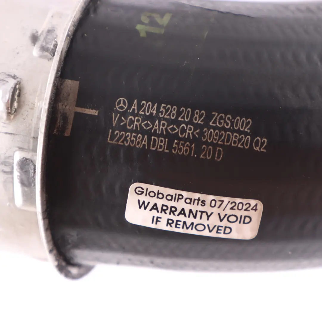 Mercedes W204 Air Intake Pipe Intercooler Charge Hose - SKU A2045282082 - Part number A2045282082