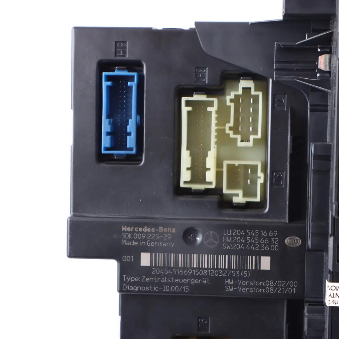 Fuse Box Relay Module SAM Electrical Control Module to Mercedes W204 with Part number A2045451669 Mercedes W204 Fuse Box Relay Module SAM Electrical Control Module - SKU A2045451669 - Part number A2045451669