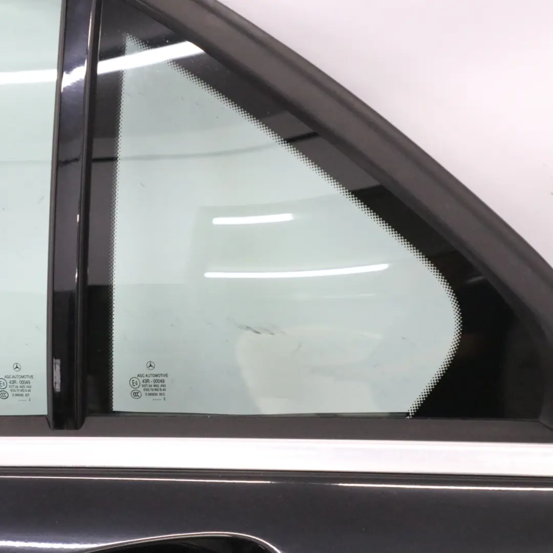 Mercedes W204 Door Rear Left N/S Covering Obsidian Black Metallic - 197 - SKU A2047302100-OB2 - Part number A2047302100
