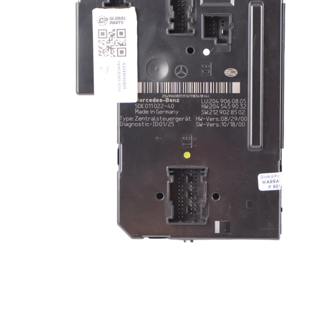 Modulo Controllo SAM Posteriore Fusibili per Mercedes S204 Estate con numero di parte A2049060805 Mercedes S204 Estate Modulo Controllo SAM Posteriore Fusibili - SKU A2049060805 - Numero di parte A2049060805