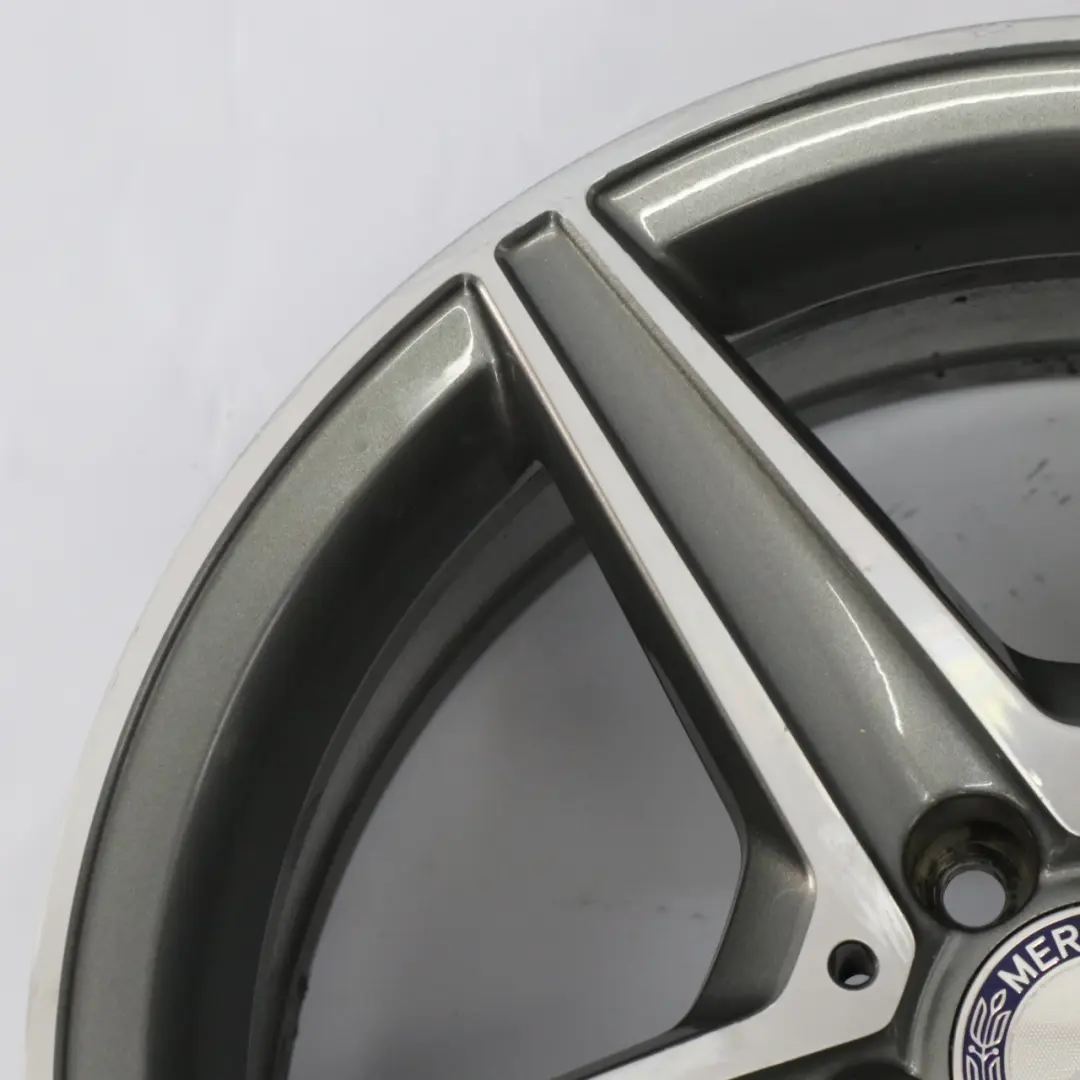 Mercedes W205 Himalaya Grey AMG Alloy Wheel Rim 5 Spoke 18" 7,5J - SKU A2054011100-5 - Part number A2054011100