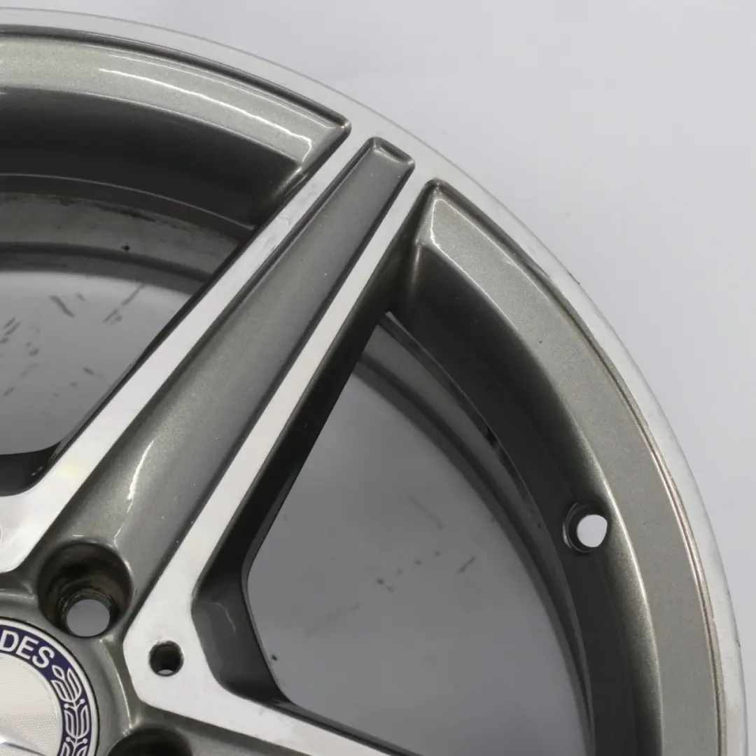 Mercedes W205 Himalaya Grey AMG Alloy Wheel Rim 5 Spoke 18" 7,5J - SKU A2054011100-5 - Part number A2054011100