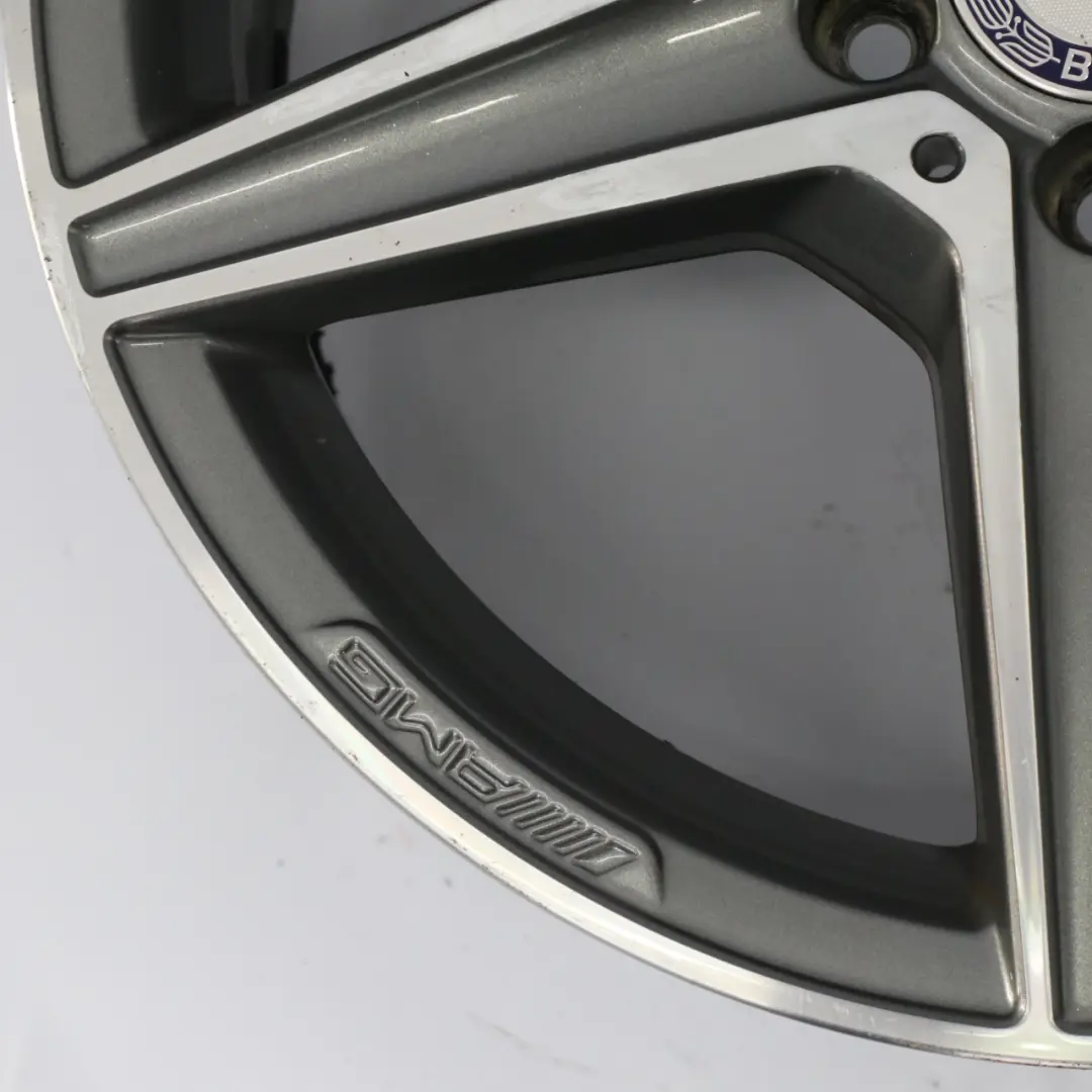 Mercedes W205 Himalaya Grey AMG Alloy Wheel Rim 5 Spoke 18" 7,5J - SKU A2054011100-5 - Part number A2054011100