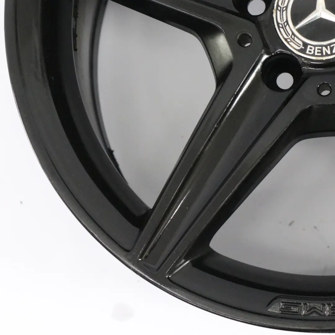 Mercedes W205 Jante alliage AMG noire à 5 branches 18" 8,5J ET:49 - SKU A2054011200-7 - Numéro de pièce A2054011200
