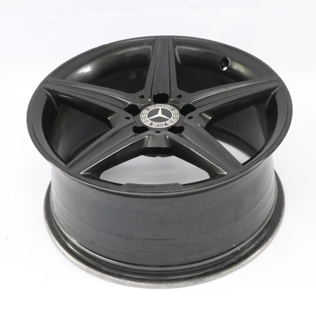 Mercedes W205 Black AMG Alloy Wheel Rim 5 Spoke 18" 8,5J ET:49 - SKU A2054011200-7 - Part number A2054011200
