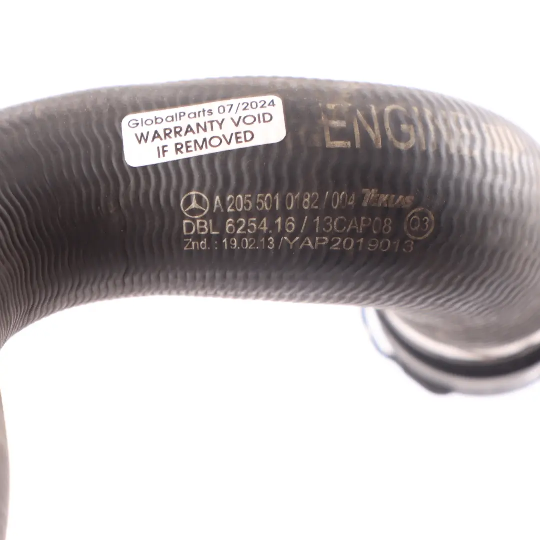 Mercedes W205 Water Hose Radiator Coolant Cooling Pipe Line Left N/S - SKU A2055010182 - Part number A2055010182