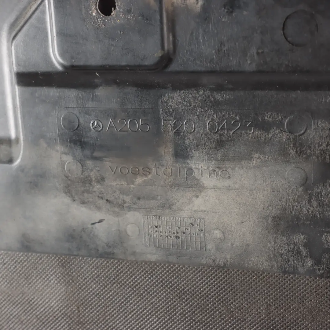 Underbody Underfloor Tray Panel Guard Cover Rear to Mercedes W205 with Part number A2055200423 Mercedes W205 Underbody Underfloor Tray Panel Guard Cover Rear - SKU A2055200423 - Part number A2055200423