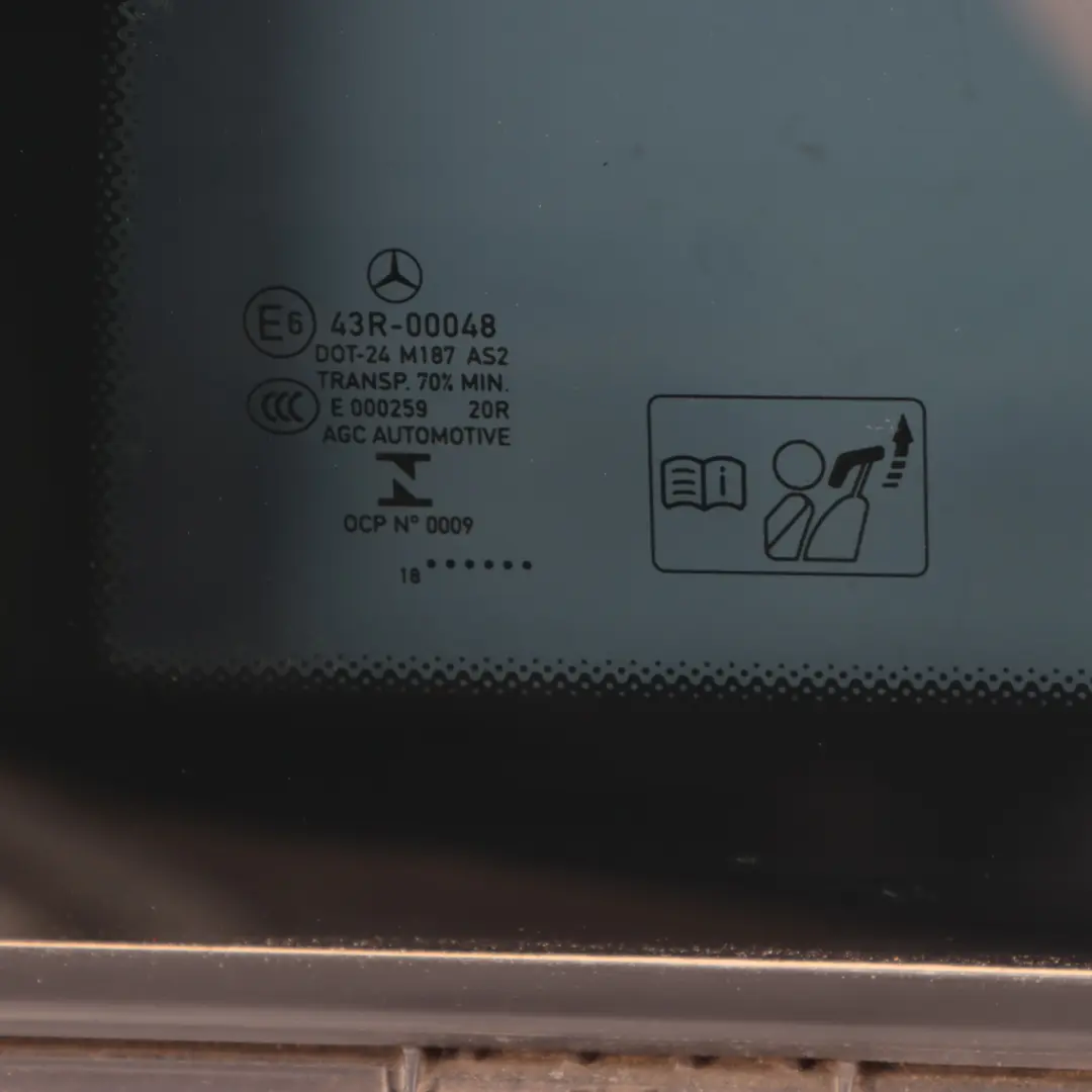 Mercedes C205 Coupe Fixed Window Rear Left N/S Glazing Glass AS2 - SKU A2056702912 - Part number A2056702912