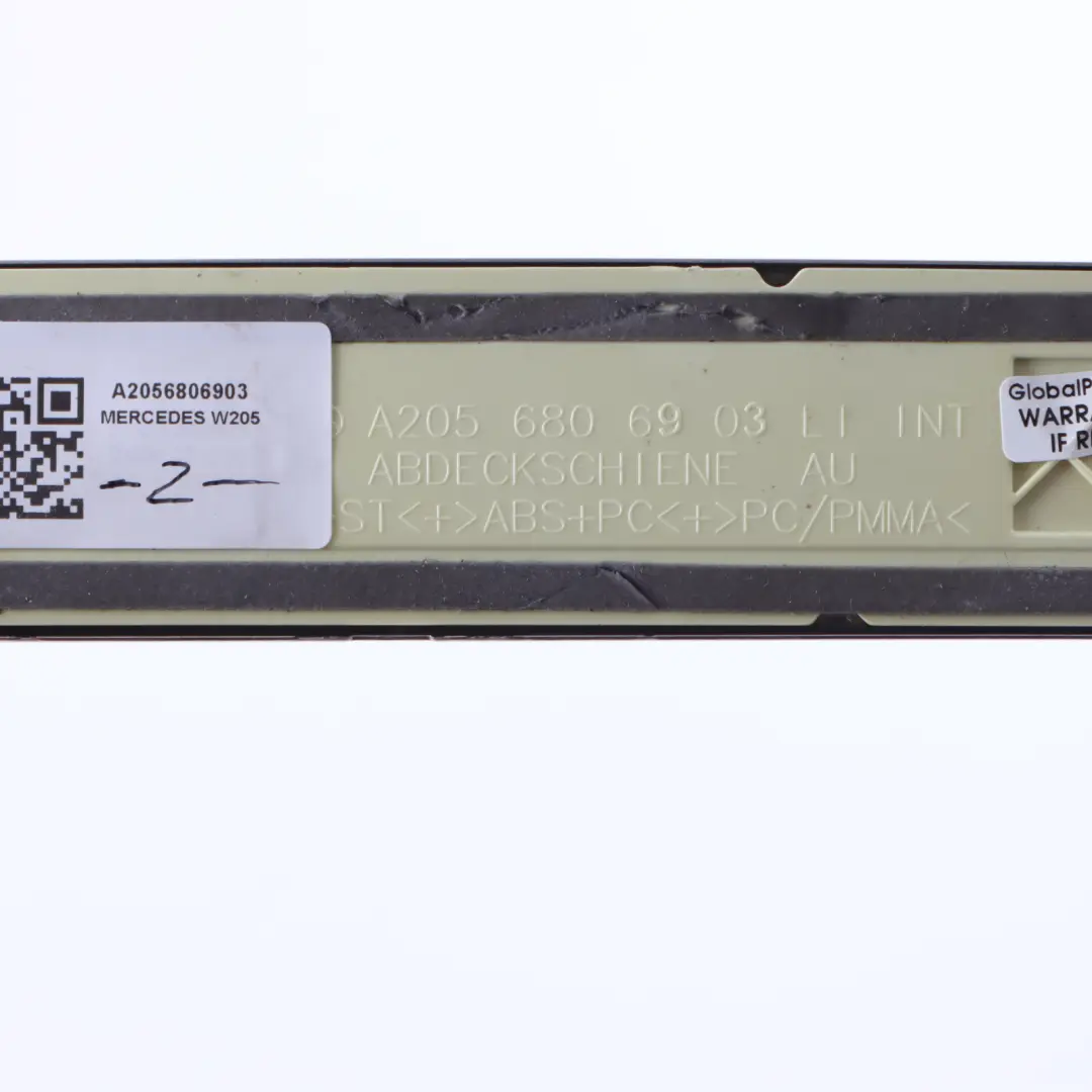 Mercedes W205 Banda de umbral delantera izquierda Placa de entrada - SKU A2056806903 - Número de pieza A2056806903