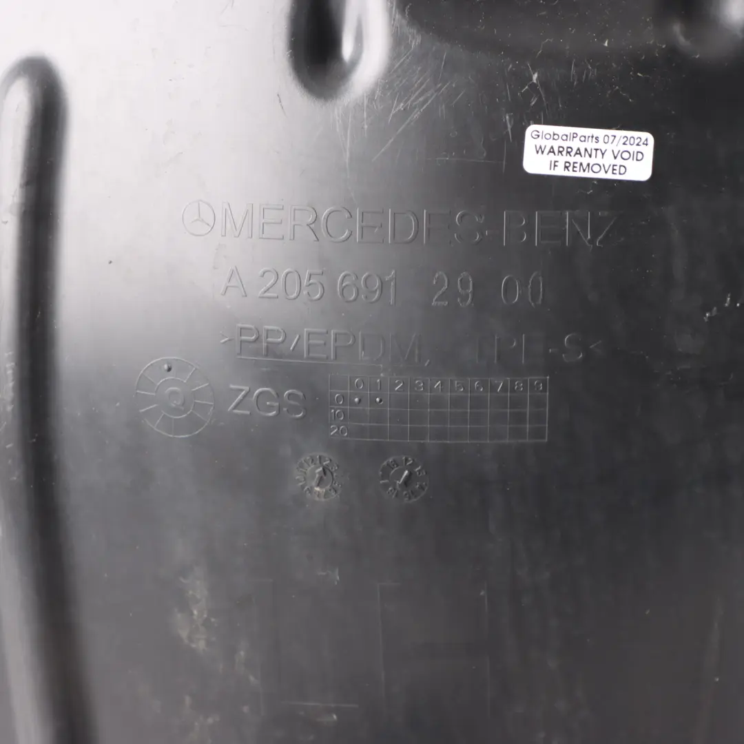 Arch Housing Front Left N/S Front Section Liner to Mercedes W205 Wheel with Part number A2056903101 Mercedes W205 Wheel Arch Housing Front Left N/S Front Section Liner - SKU A2056903101 - Part number A2056903101