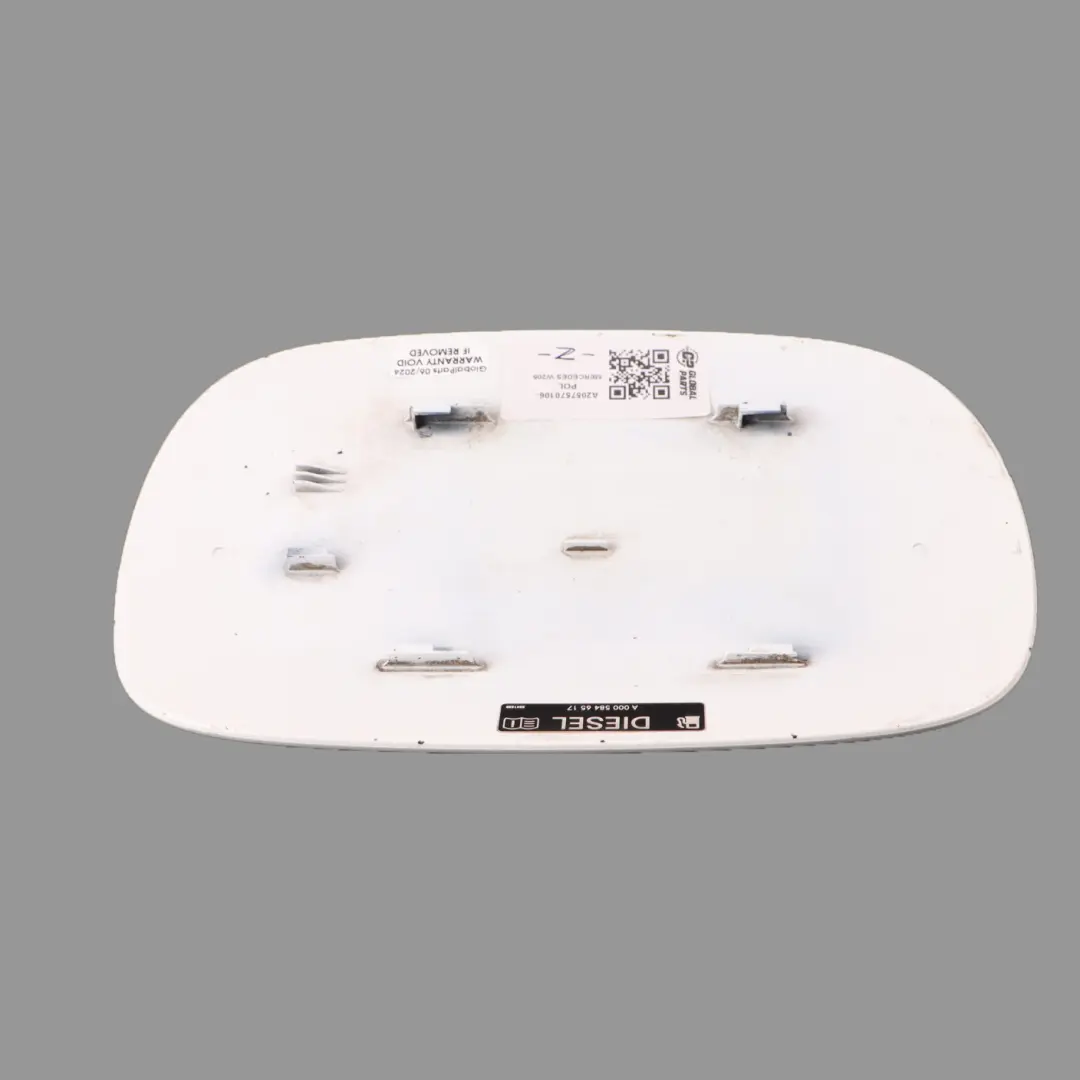 Mercedes W205 Fuel Fill Flap Cover Cap Polar White - 149 - SKU A2057570106-POL - Part number A2057570106