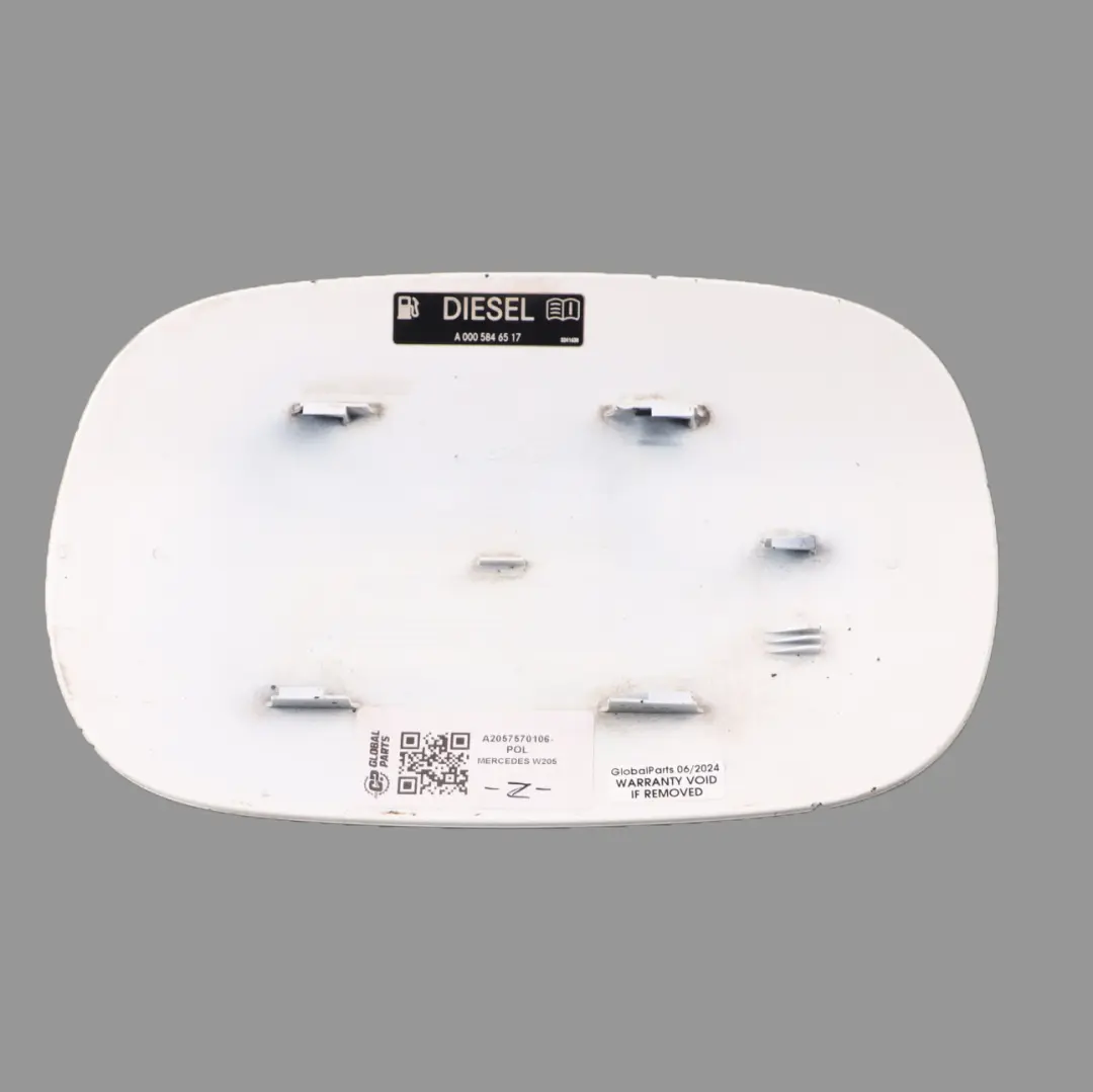 Mercedes W205 Fuel Fill Flap Cover Cap Polar White - 149 - SKU A2057570106-POL - Part number A2057570106