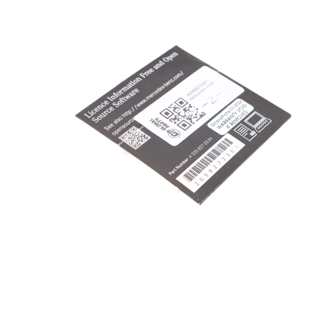 Informazioni Sulla Licenza CD Del Software Open Source per Mercedes W205 con numero di parte A2058272301 Mercedes W205 Informazioni Sulla Licenza CD Del Software Open Source - SKU A2058272301 - Numero di parte A2058272301