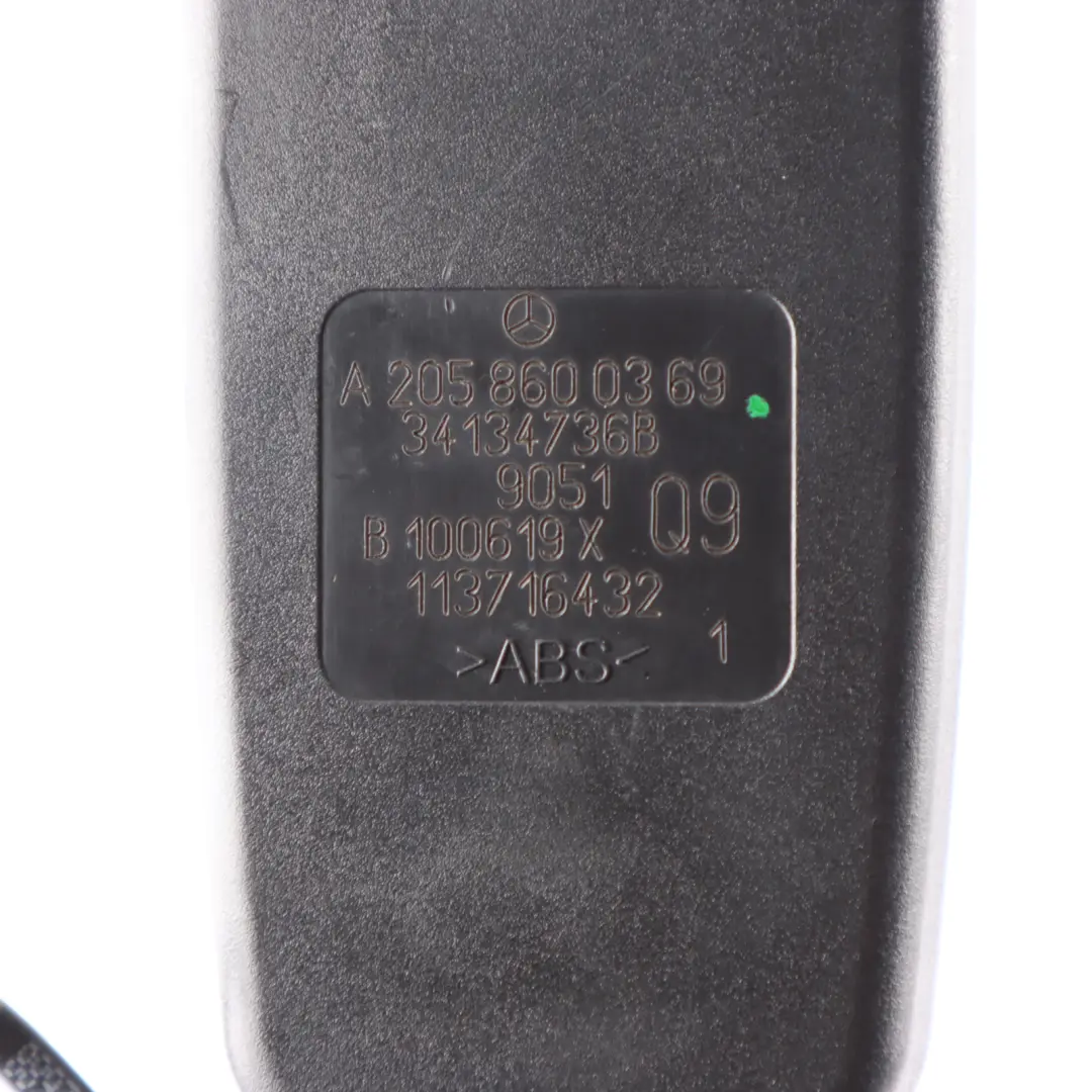 Cierre cinturón Mercedes W205 C253 seguridad trasero izquierdo para con número de pieza A2058600369 Cierre cinturón Mercedes W205 C253 seguridad trasero izquierdo - SKU A2058600369 - Número de pieza A2058600369