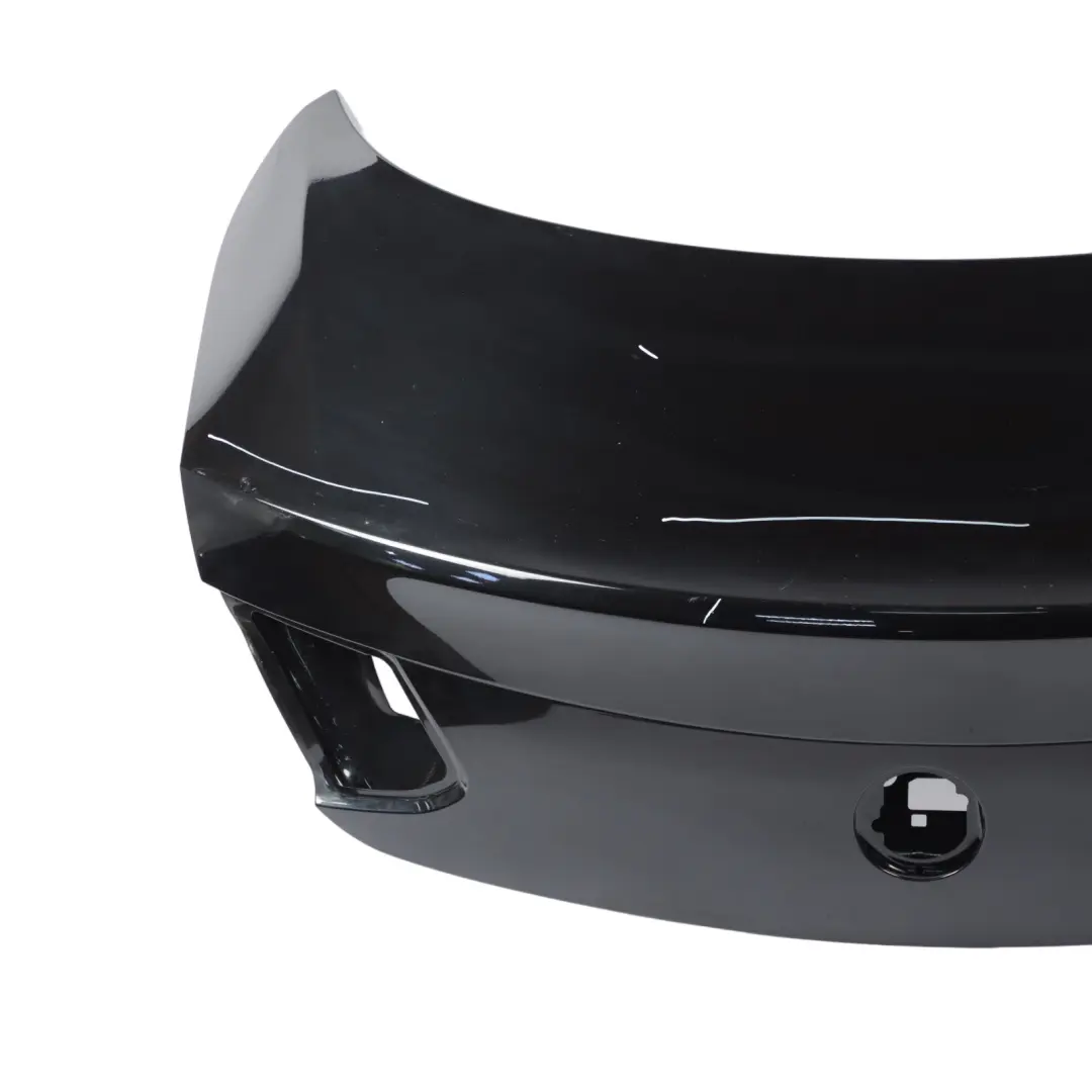 Bumper Rear Trim Panel Covering AMG Obsidian Black Metallic - 197 to Mercedes C205 with Part number A2057506100 Mercedes C205 Bumper Rear Trim Panel Covering AMG Obsidian Black Metallic - 197 - SKU A2057506100-OB - Part number A2057506100