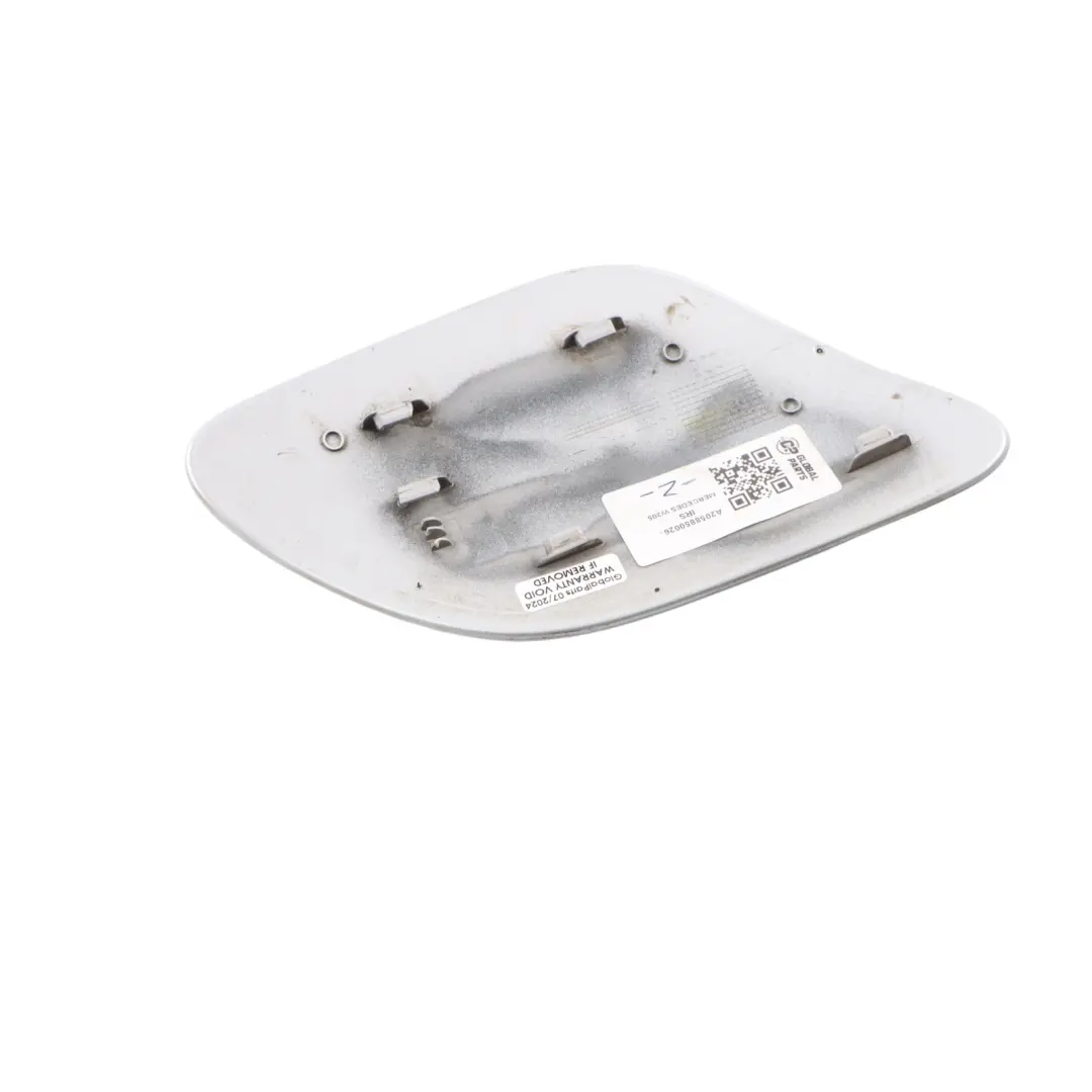 Bumper Charge Socket Cover Trim Flap Cap Iridium Silver - 775 to Mercedes W205 Rear with Part number A2058850026 Mercedes W205 Rear Bumper Charge Socket Cover Trim Flap Cap Iridium Silver - 775 - SKU A2058850026-IRS - Part number A2058850026