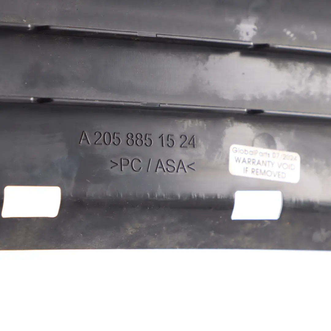 Mercedes W205 Heckstoßstange Diffusor Abdeckung Einzelauspuff Hinten - SKU A2058851524 - Teilenummer A2058851524