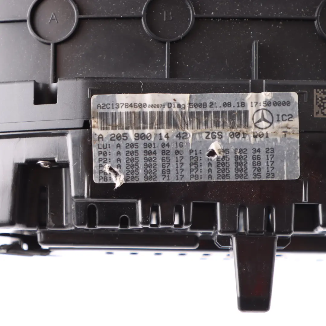 Mercedes W205 Petrol Instrument Cluster Speedo meter Automatic - SKU rhd-A2059001442 - Part number A2059001442