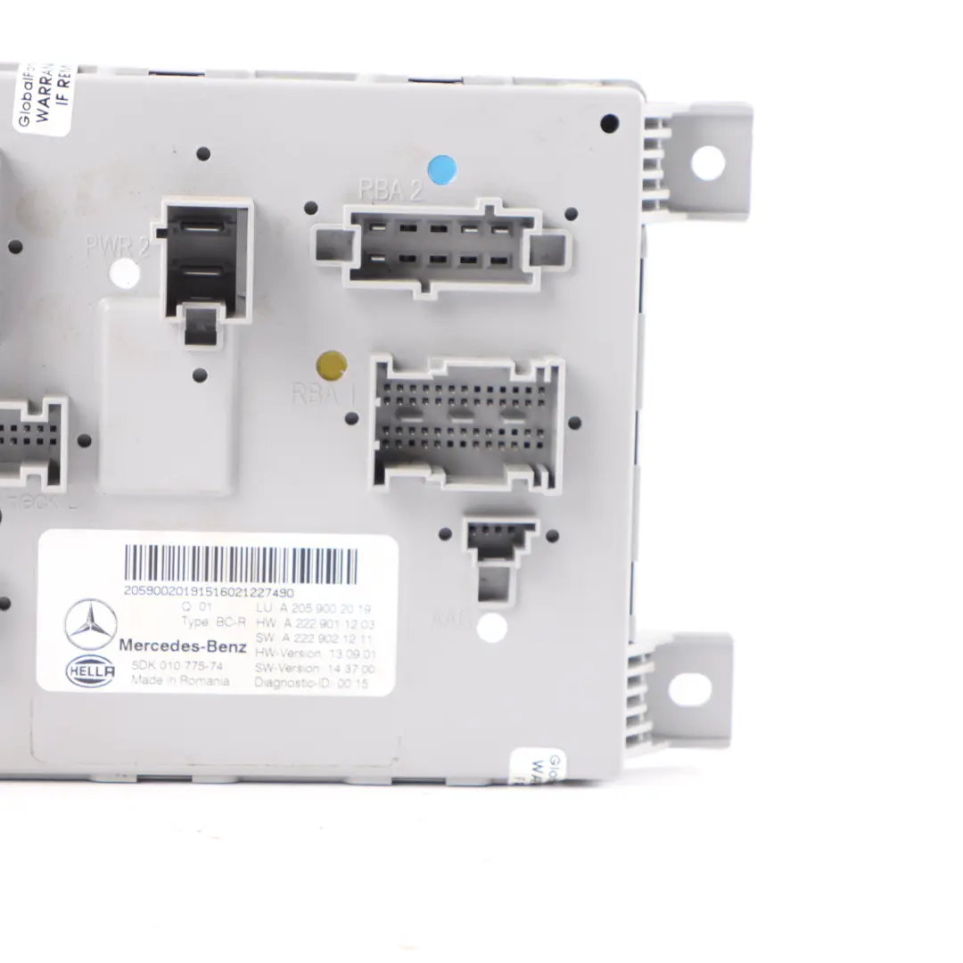 SAM Rear Body Control Module Unit to Mercedes W205 C253 with Part number A2059002019 Mercedes W205 C253 SAM Rear Body Control Module Unit - SKU A2059002019 - Part number A2059002019