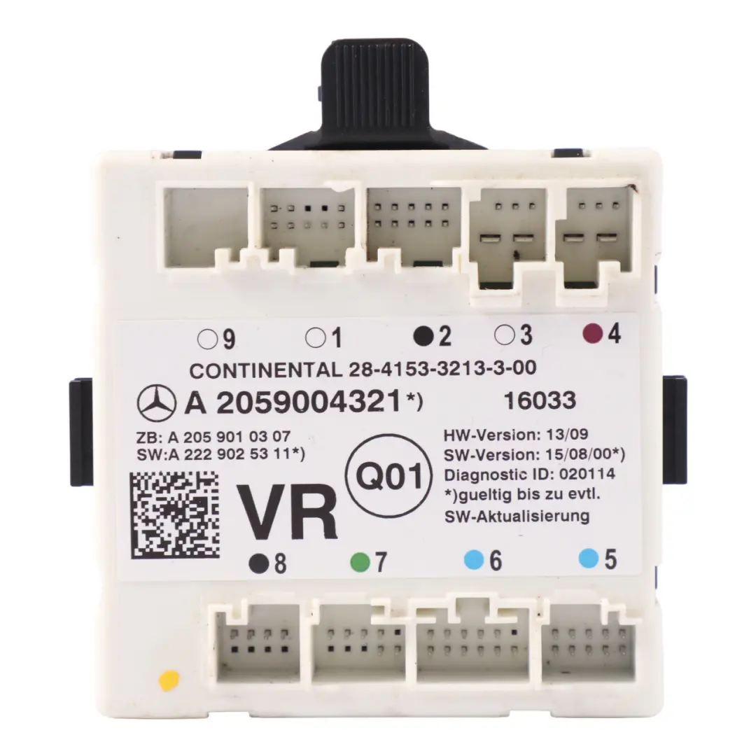 Módulo unidad control puerta delantera derecha para Mercedes W205 con número de pieza A2059004321 Mercedes W205 Módulo unidad control puerta delantera derecha - SKU A2059004321 - Número de pieza A2059004321