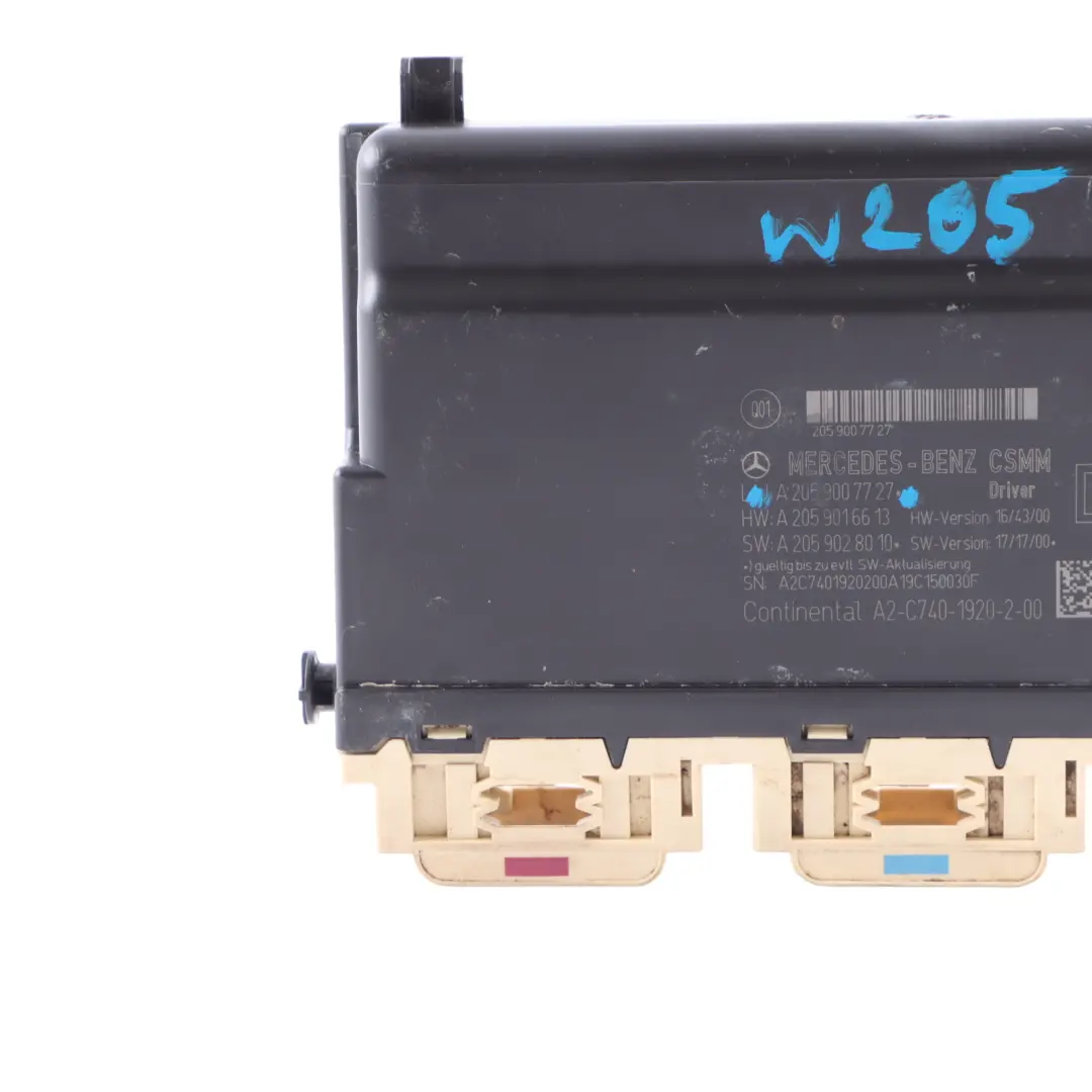 Module Mercedes W205 W253 Memory Control Unit Driver's Side to Seat with Part number A2059007727 Seat Module Mercedes W205 W253 Memory Control Unit Driver's Side - SKU A2059007727 - Part number A2059007727
