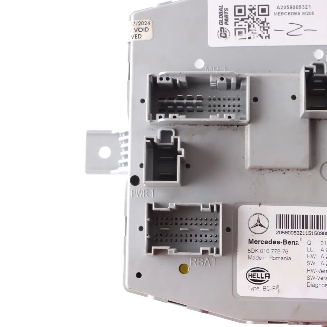 Mercedes W205 SAM Module Front Body Comfort Control Unit ECU - SKU A2059009321 - Part number A2059009321